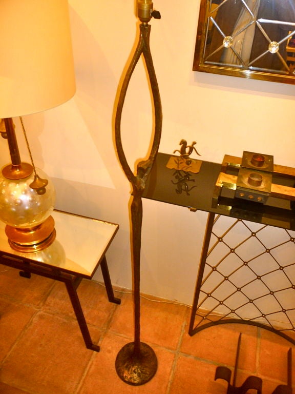 French FELIX AGOSTINI SIGNED floor lamp model