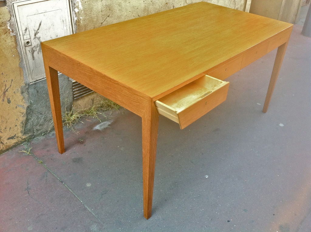 Mid-20th Century Severin Hansen Rare Oak Pure Design Four-Drawer Desk