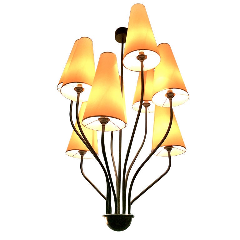 Jean Royere Exceptional and Rare Chandelier Model "Persanne"