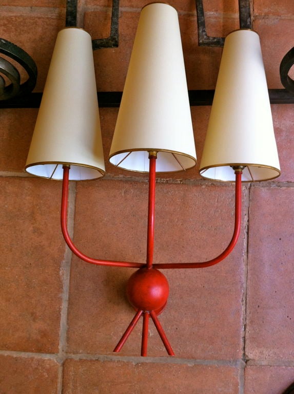 red sconces