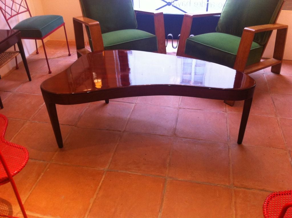 Boomerang Shaped   3 Legs Mahogany Superb Design Coffee Table 2