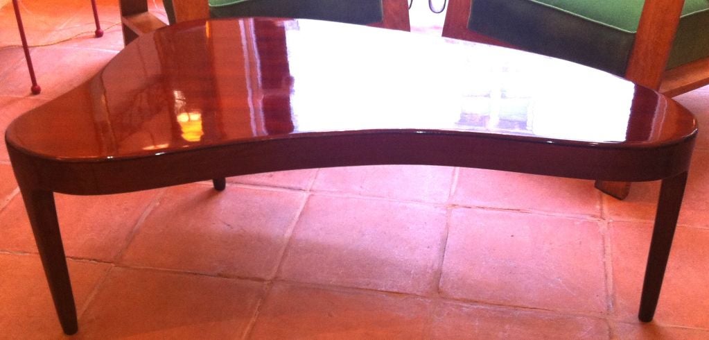 Boomerang Shaped   3 Legs Mahogany Superb Design Coffee Table 4