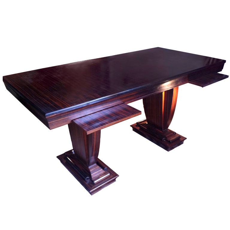 Pierre-Paul Montagnac Extreme Quality Macassar Ebony Desk For Sale