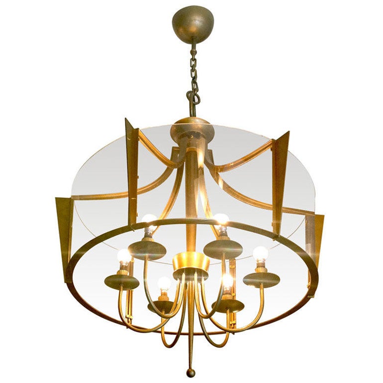 Raymond Subes Rare, Superb Neoclassic 1940s Chandelier For Sale