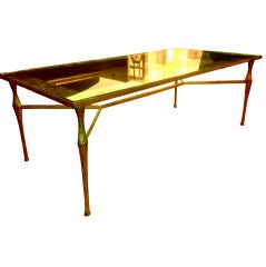 FELIX AGOSTINI gold leaf wrought iron coffee table FELIX AGOSTINI gold leaf wrought iron coffee table