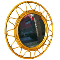 JEAN ROYERE rattan mirror