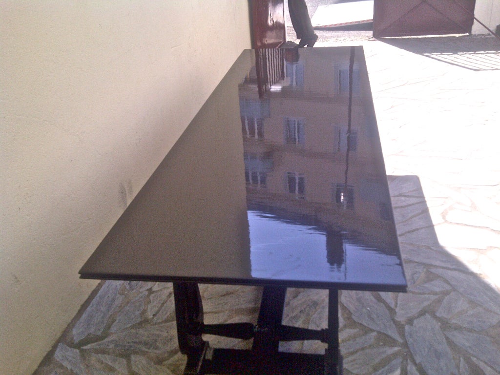 Maison Jansen Long Neoclassic Dining Table In Excellent Condition For Sale In Paris, ile de france