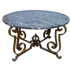 Gilbert Poillerat Attributed Astrolable Coffee Table