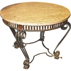Raoul Lardin Extremely Refined Wrought Iron Coffee Table