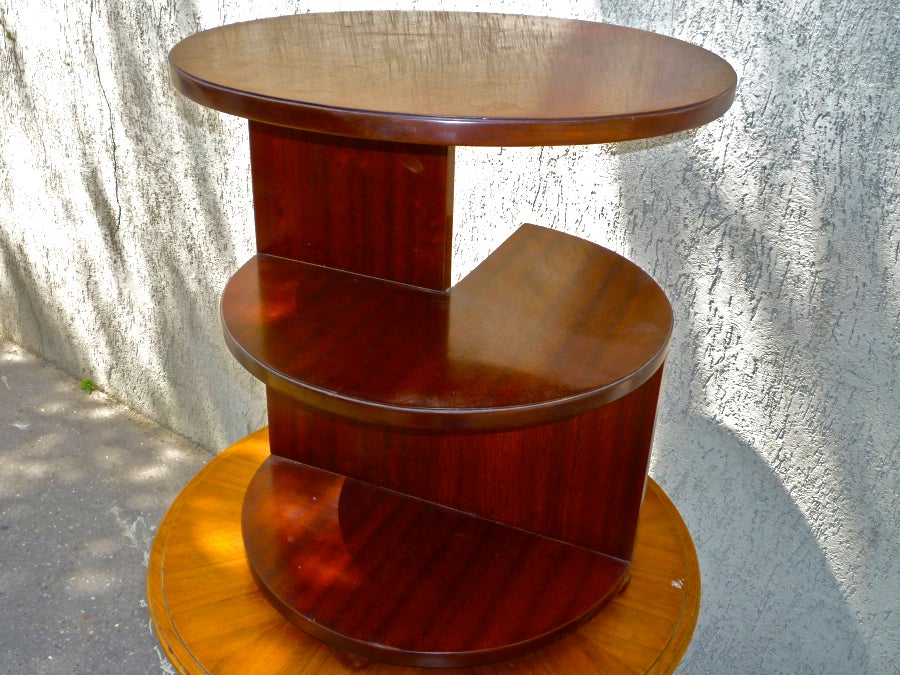 Francis Jourdain modernist mahogany coffee table.