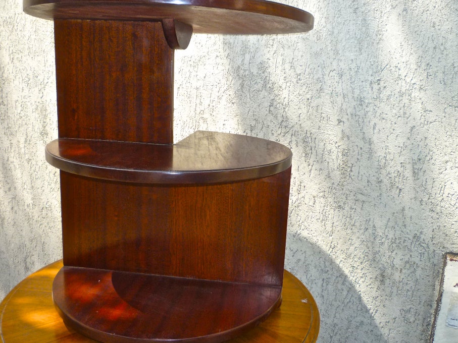 Francis Jourdain Modernist Cubist Mahogany Coffee Table In Good Condition For Sale In Paris, ile de france