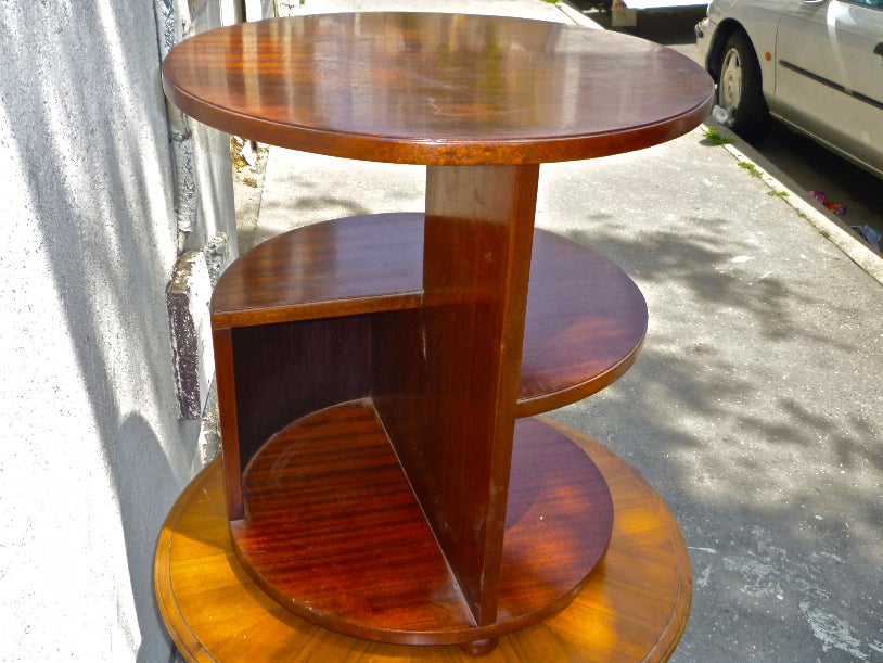 Francis Jourdain Modernist Cubist Mahogany Coffee Table For Sale 2