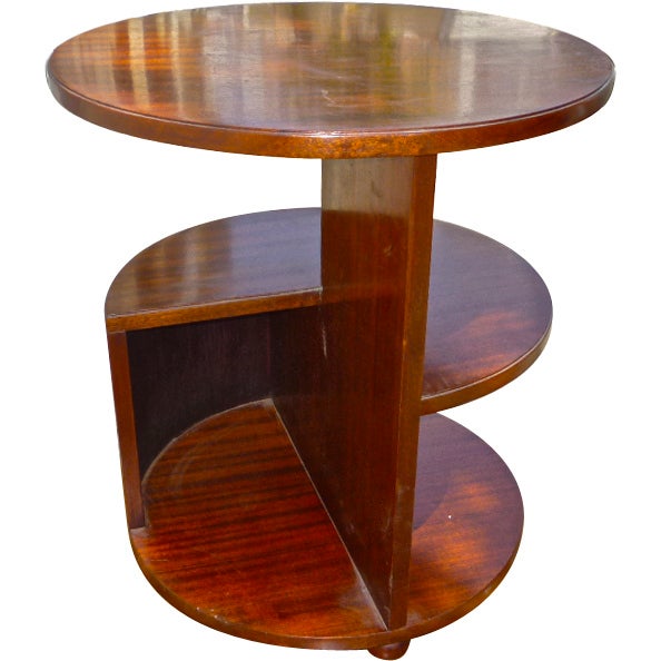 Francis Jourdain Modernist Cubist Mahogany Coffee Table For Sale