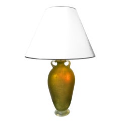 Seguso Murano Exceptional Coroso Urn Table Lamp