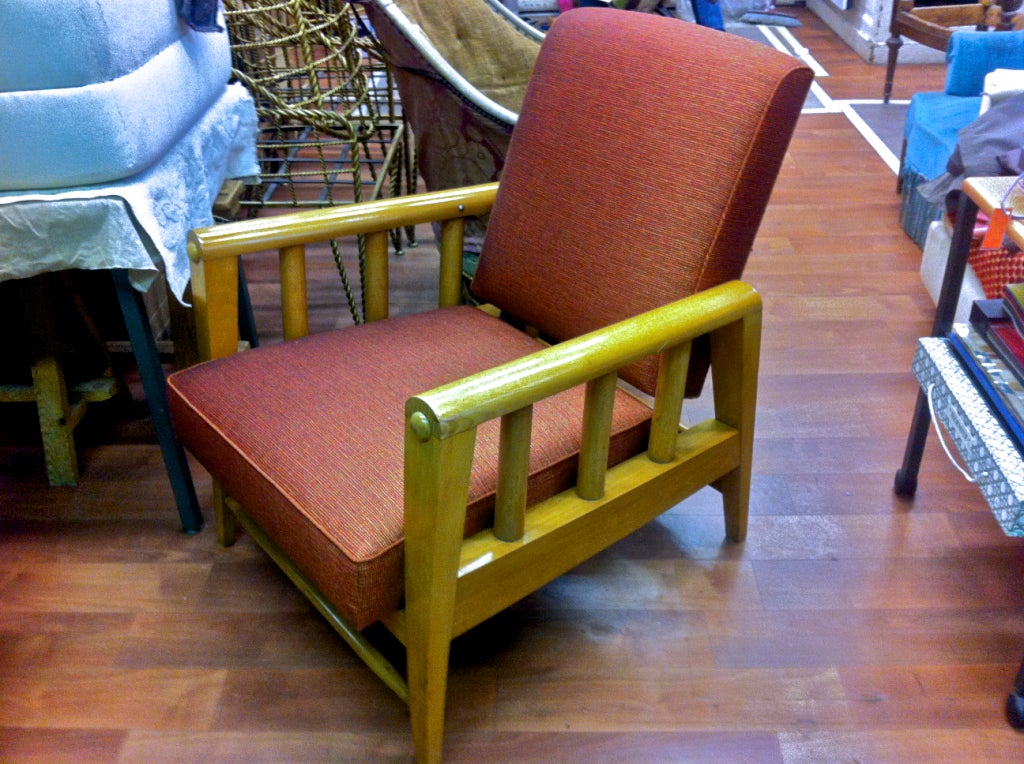 French Louis Sognot Pair of Chairs with a Rocking Chair Position For Sale