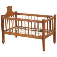 American Infant or Doll Cherry Crib, circa 1840