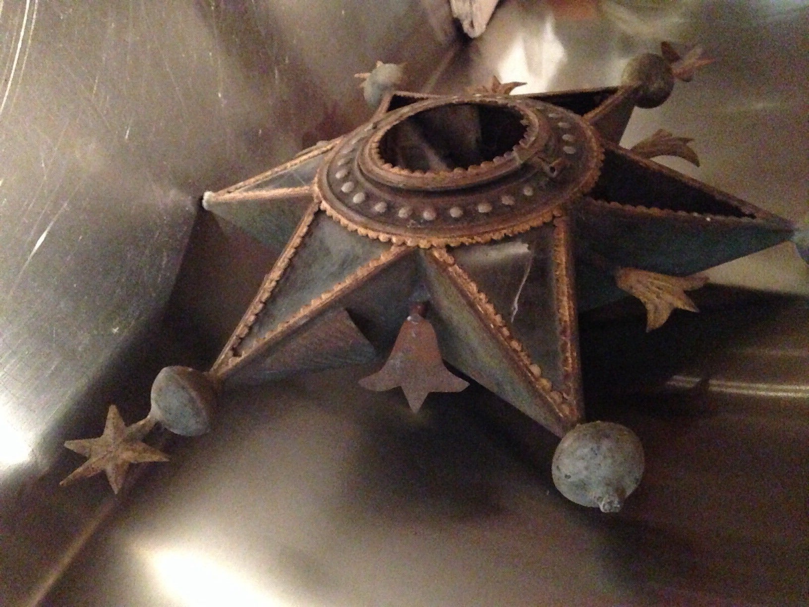 European 19th Century Spanish Star-Shape Religious Processional Lantern