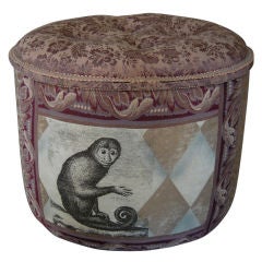 Upholstered Monkey Pouf