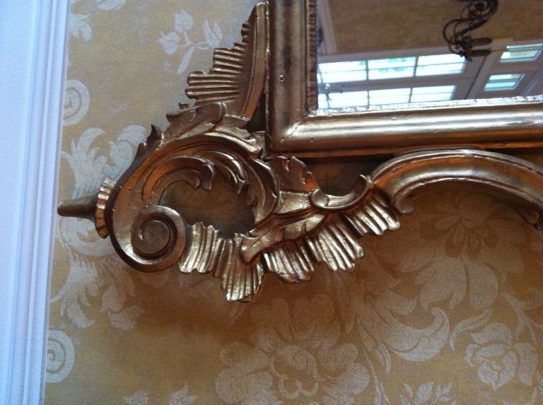 Pair Chippendale-style mirrors