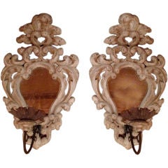 Gesso and Mirror Sconces