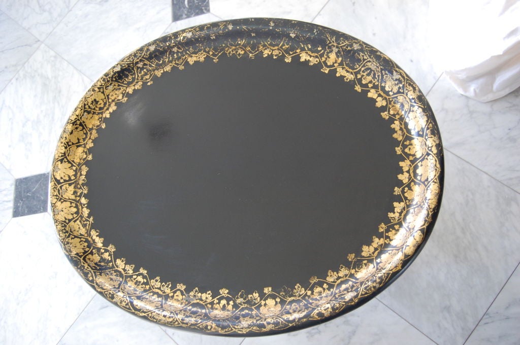 Lacquer Tray Table on Stand For Sale