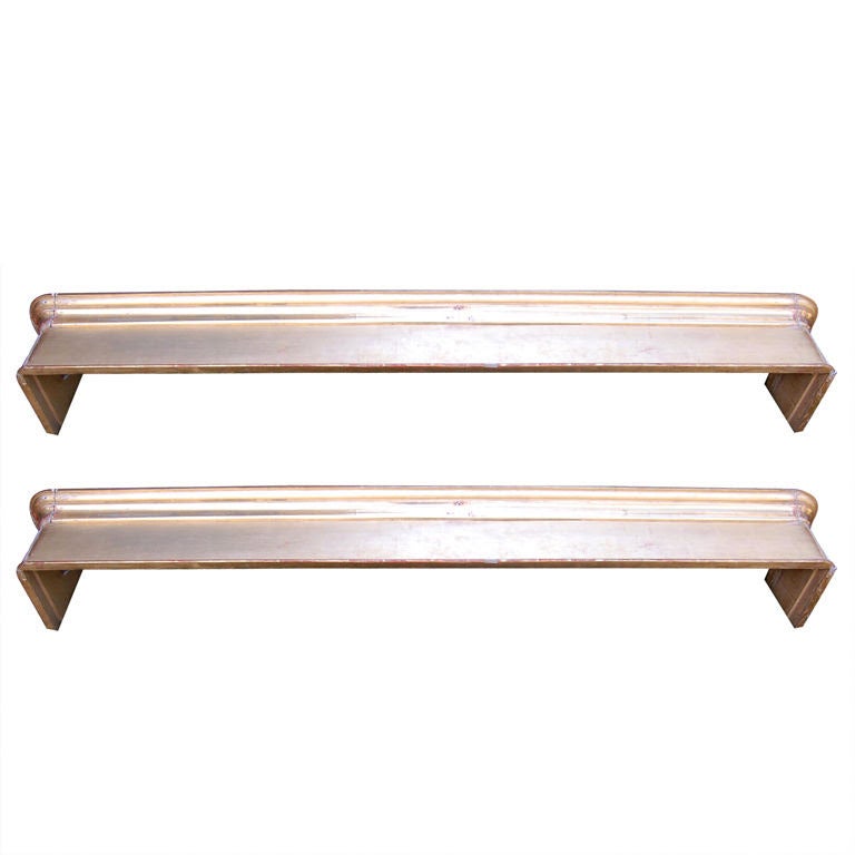 Pair of Large Gold Leaf French Valances