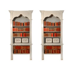 Pair Custom Bookcases