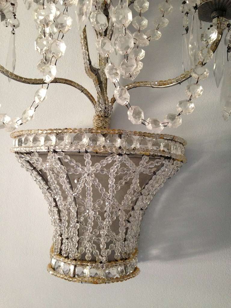 Pair of Venetian Sconces Tony Duquette Style, Hi-Glam Hollywood Regency In Good Condition For Sale In Savannah, GA