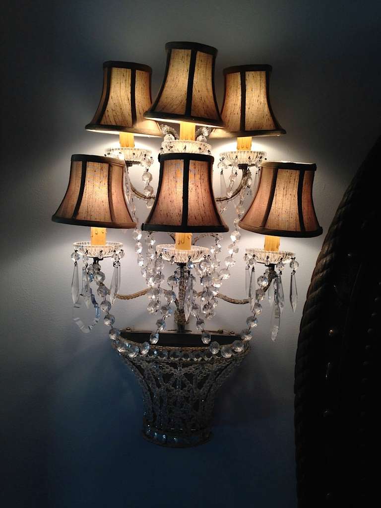 Pair of Venetian Sconces Tony Duquette Style, Hi-Glam Hollywood Regency For Sale 2