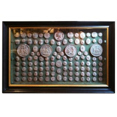 Intaglios in Painted Wood Frame