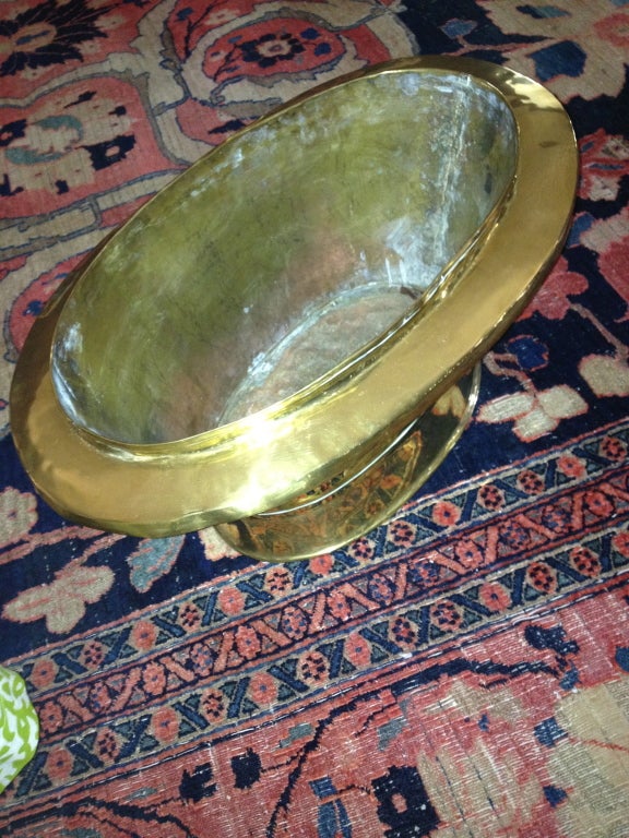 Large Oval Brass Container For Sale 2
