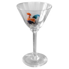 Hand painted Martini and Gimlet Glasses from the Twenties