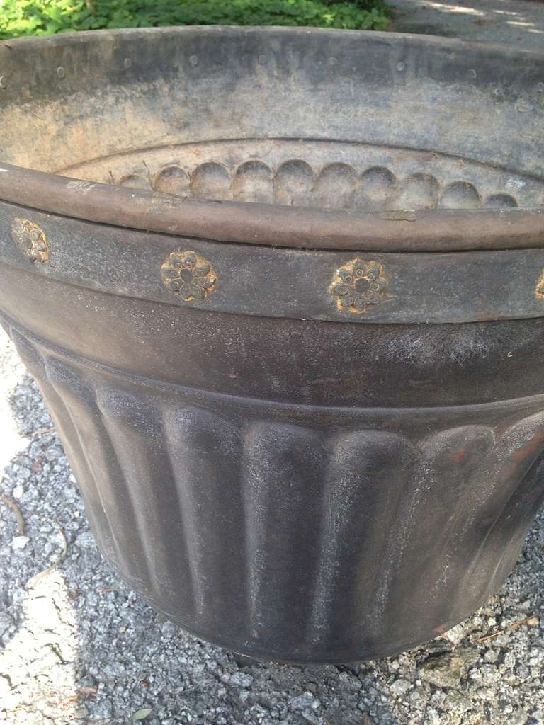 Pair of Indian Tole Planters or Table Bases In Good Condition In Savannah, GA