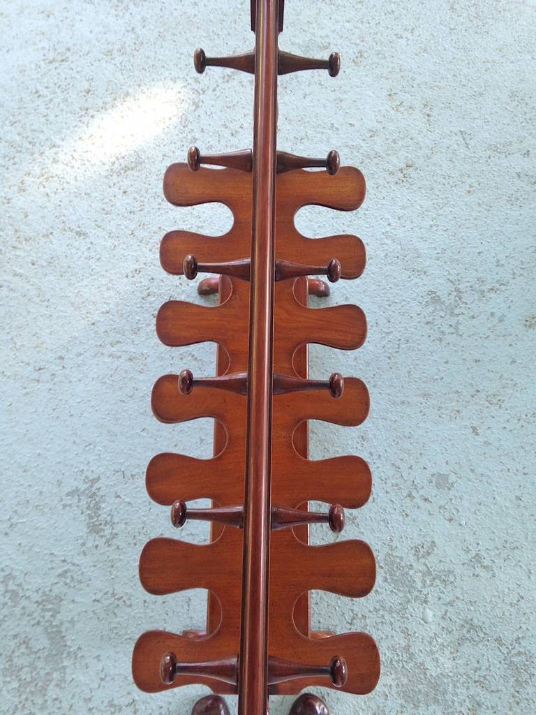 English Mahogany Hall Boot Rack In Excellent Condition For Sale In Savannah, GA