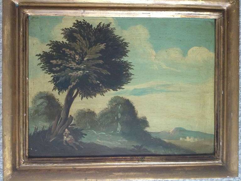 Pair of 19th Century Italian Landscapes In Good Condition For Sale In Savannah, GA