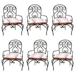 Six French Garden Chairs