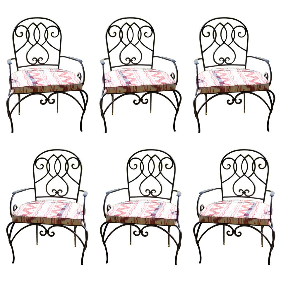 Six French Garden Chairs For Sale