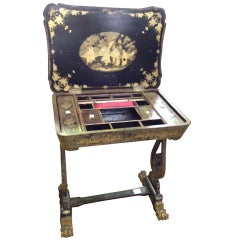 Antique Chinoiserie Sewing Table