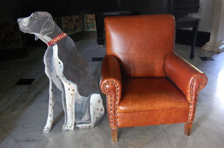 20th Century Child's Leather Club Chair For Sale