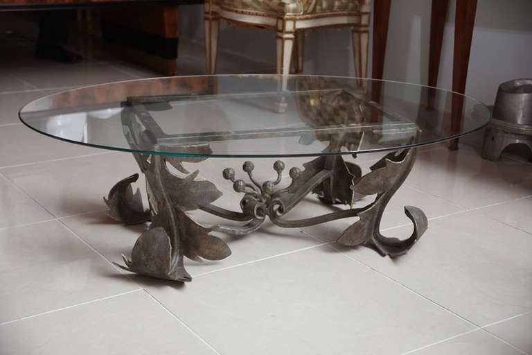 Hand-Forged Low Table In Excellent Condition For Sale In Hollywood, FL