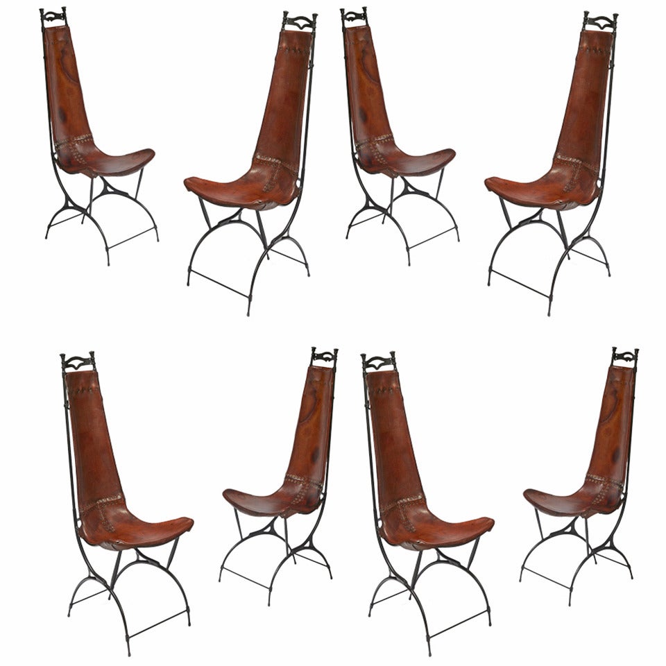 Set of eight chairs by Sido and François Thevenin