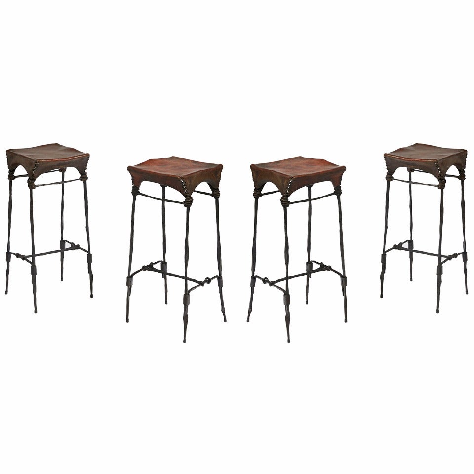 Set of four stools by Sido and François Thevenin