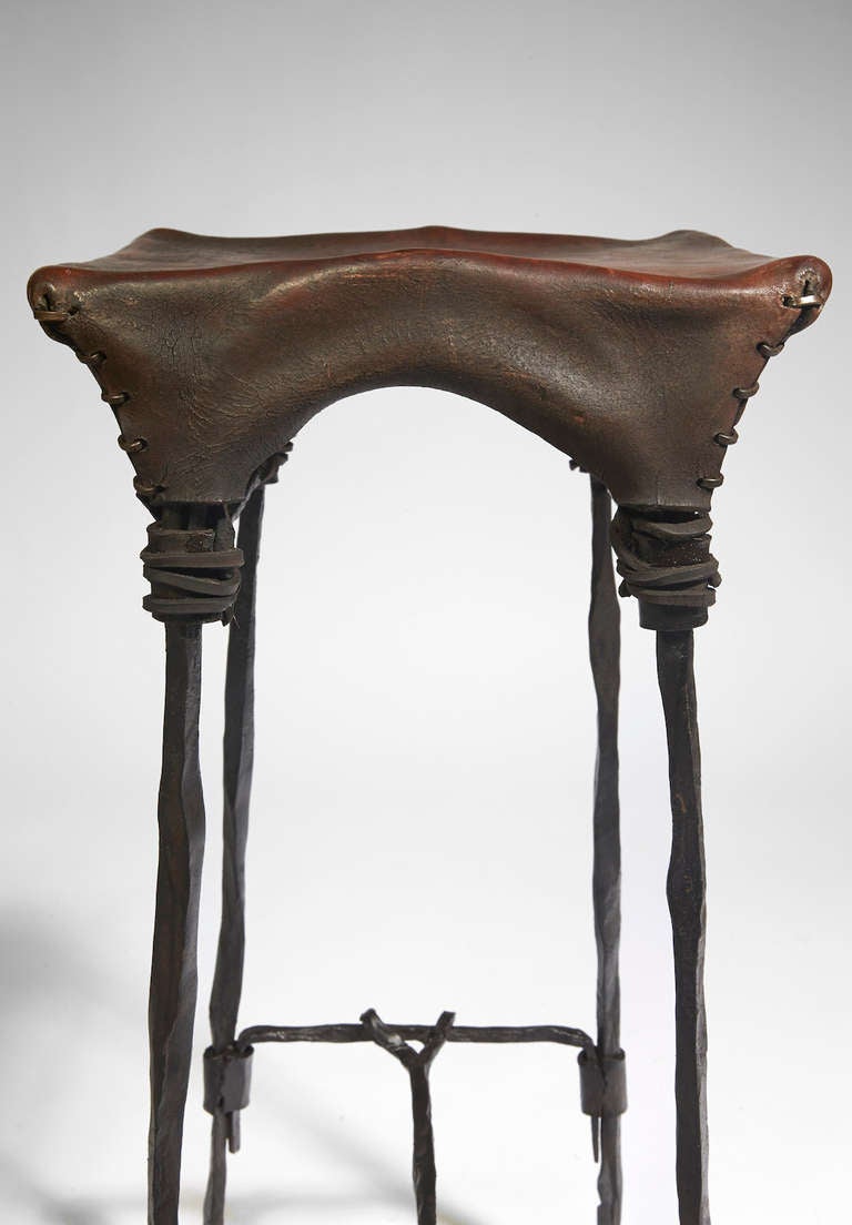 French Set of four stools by Sido and François Thevenin