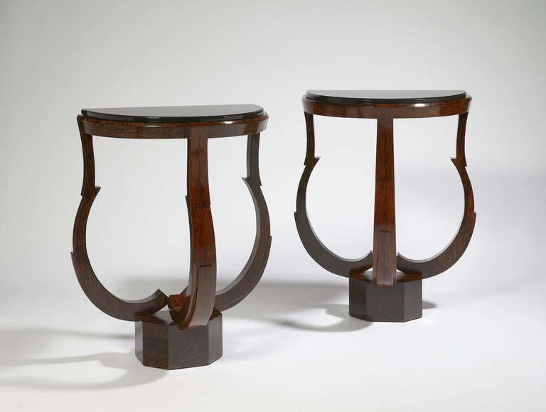 French Pair of wall consoles by André Arbus