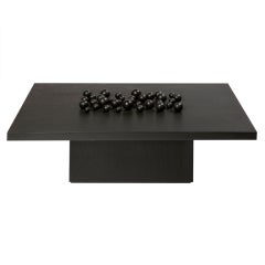 Low table "37 balls on a rectangle" by Pol Bury