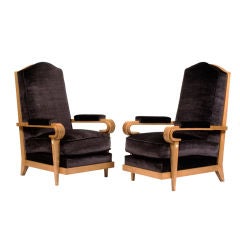 Pair of lounge armchairs by André Arbus