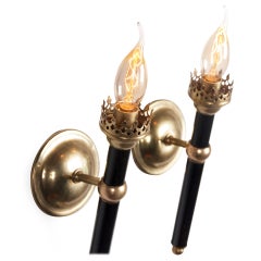 French Torch Sconces, Pair