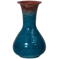 Blue Fire Glazed Vase by Accolay