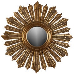 Gilt Wood Sunburst Mirror