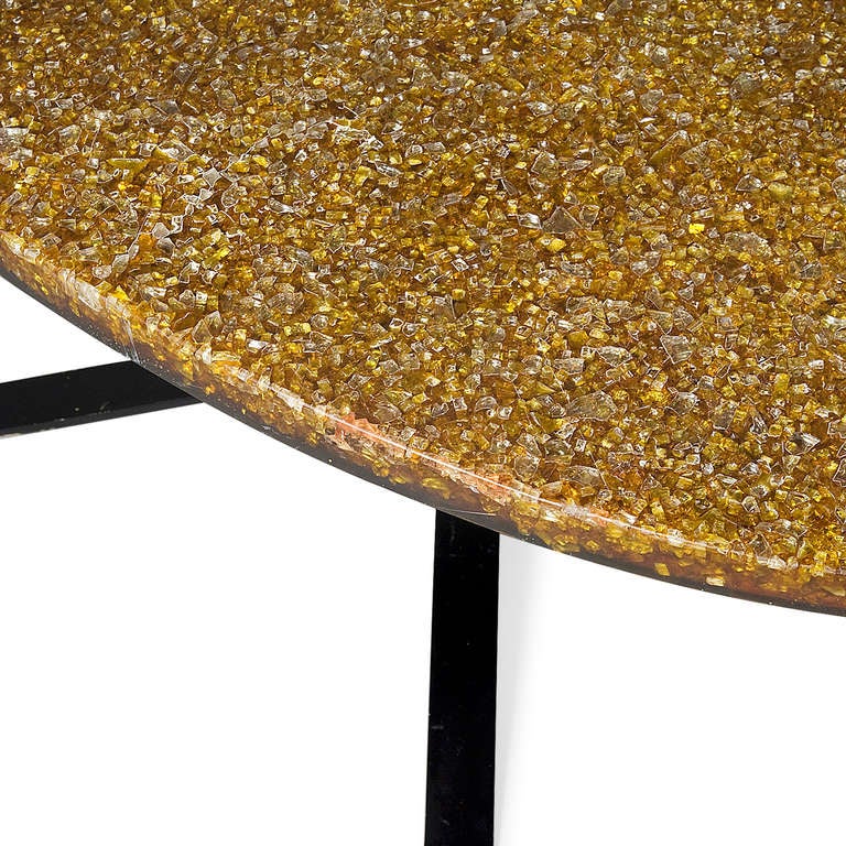 French Crackle Resin Coffee Table by Pierre Giraudon